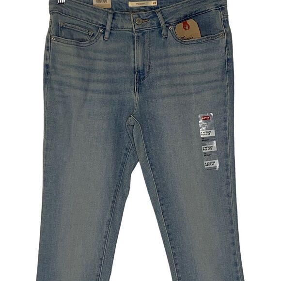 Levis 711 The Skinny Faded Blue Mid Rise Jeans | Size 6 - Picture 4 of 10